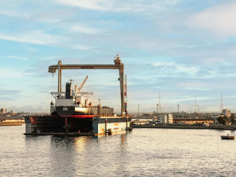 shipyard on the suez