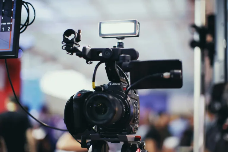 photo of a black dslr camera