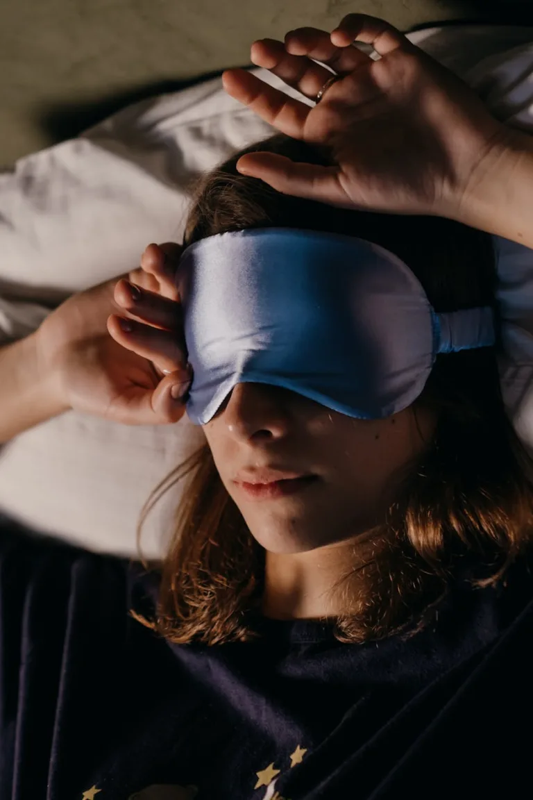 woman using a sleep mask