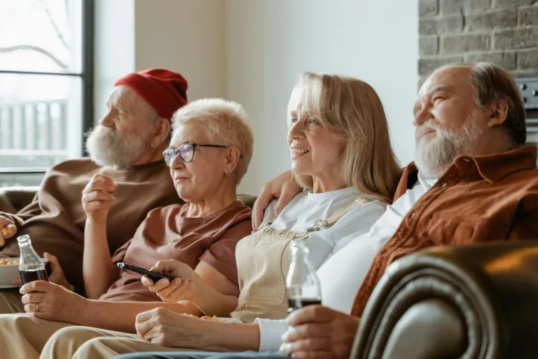 people sitting on a couch